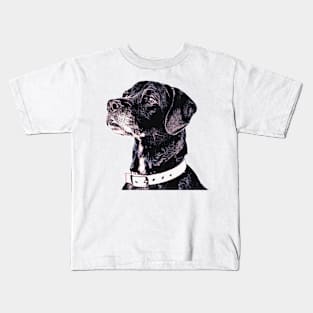 Black Labrador Retriever Art Kids T-Shirt